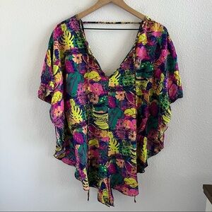 Taravana Abstract Art Tropical Vacation Romper Playsuit S/M